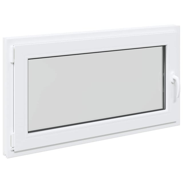 vidaXL Kellerfenster RISOR Weiß 110 x 50 cm PVC und Glas 42047214