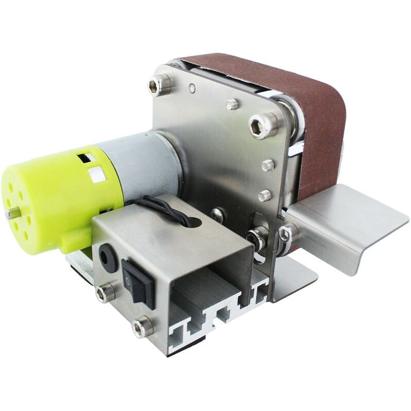 Vurahome – Mini-bandschleifer, Elektroschleifer, Schleif- Und Poliermaschine, 7 Variable Geschwindigkeiten Mit 10 Schleifbändern Zum Polieren Von Holz, Acryl Und Metall