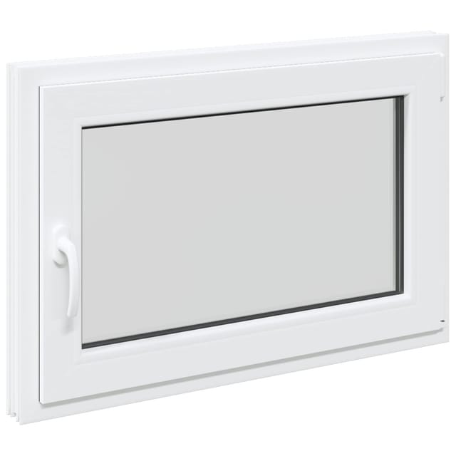 vidaXL Kellerfenster RISOR Weiß 90 x 70 cm PVC und Glas 42047206
