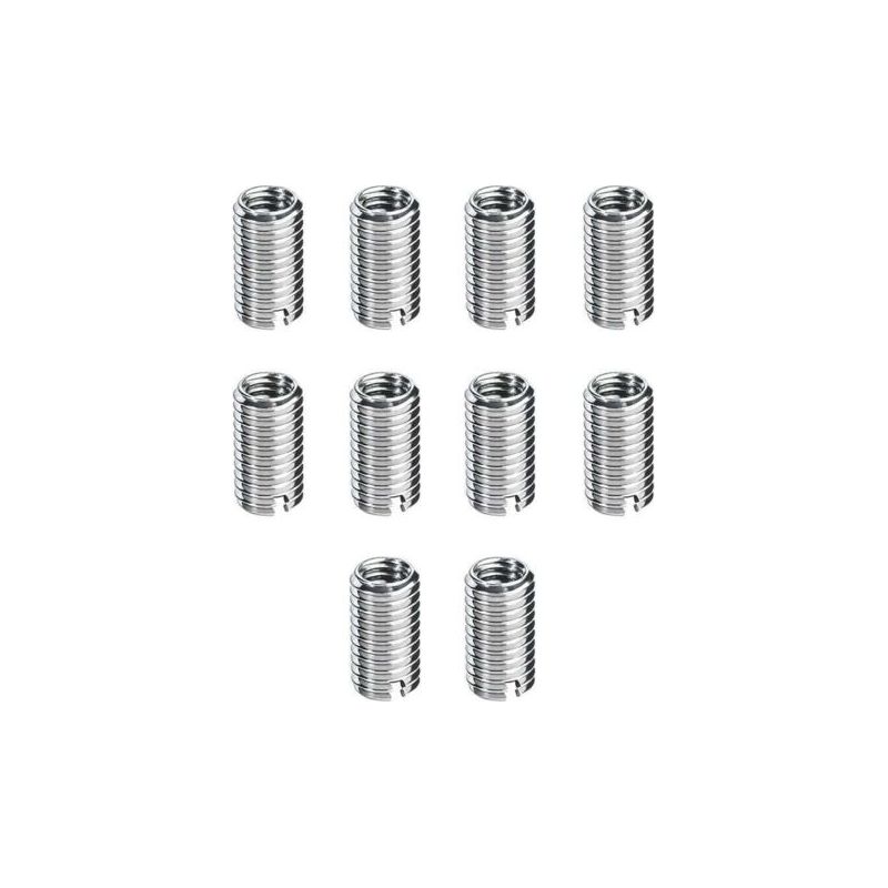 Vurahome - 10 Stück M8/m10 Gewindeeinsätze, Xu, Selbstschneidendes Gewinde, Schraubenmuttern M8 1,25 Innengewinde, M10 1,5 Außengewinde, 12 Mm Lang, Reparatur Für Die Gerätewartung -