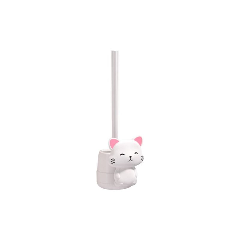 Wc-bürste – Tpr 11x39cm Katzenförmige Wc-bürste Badezimmer-reinigungswerkzeug Mit Wandhalterung, Für Wc-becken, Toiletten, Waschbecken Usw.