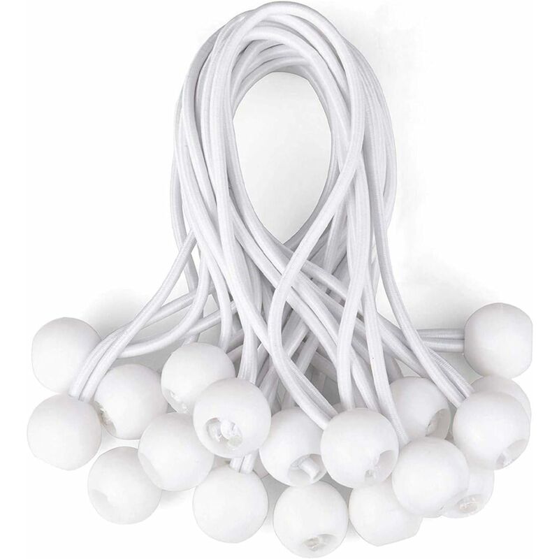 Planenspanner Kugelspanner Gummispanner Gummispanner Ternel Weiß 20 Stk.