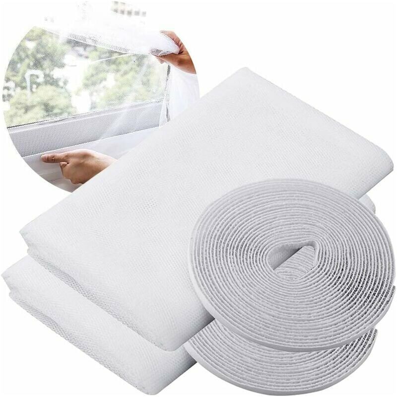 Vurahome – Fenster-moskitonetze, Insektenschutz-standard-fenster-moskitonetz, Fensternetz, Mit 2 Rollen Klebestreifen, 2er-pack, 150 Cm X 200 Cm