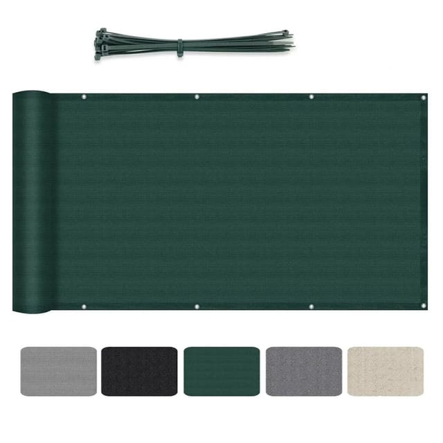 Sekey Balkonsichtschutz HDPE Leicht Transparent UV Schutz 75x500cm Grün