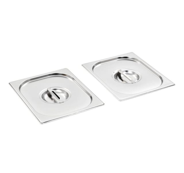 vidaXL Deckel für GN 1/2 Behälter 2 Stk Edelstahl 50891