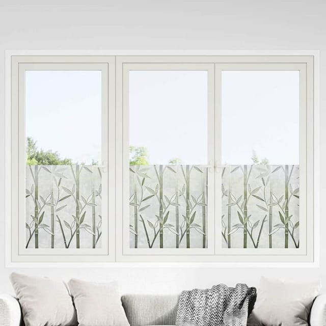 vidaXL Fensterfolien 2 Stk Matt Bambus-Muster PVC 3208959