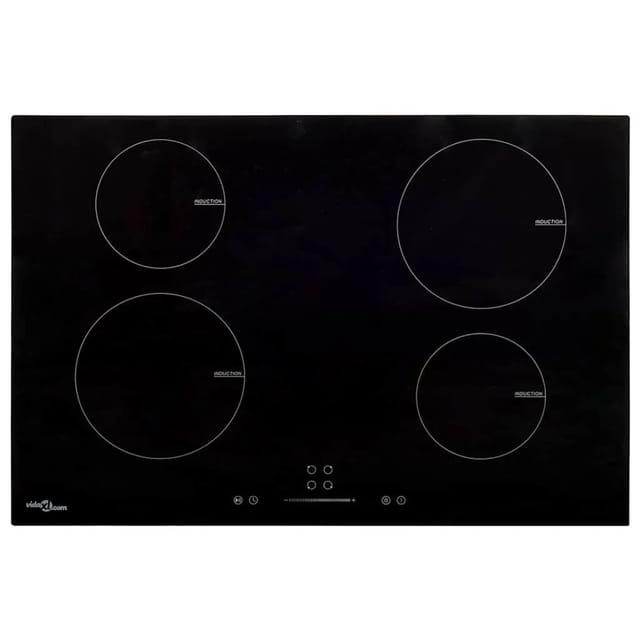 vidaXL Induktionskochfeld mit 4 Platten Touch Control Glas 77cm 7000 W 51439