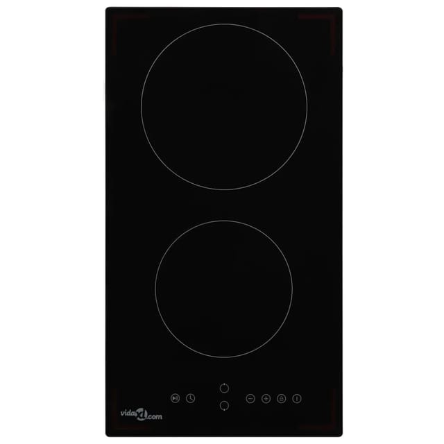 vidaXL Glaskeramik-Kochfeld mit 2 Platten Touch Control 3000 W 50783