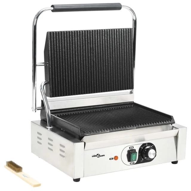 vidaXL Gerillter Panini-Grill 2200 W 43x30,5x20 cm 50750