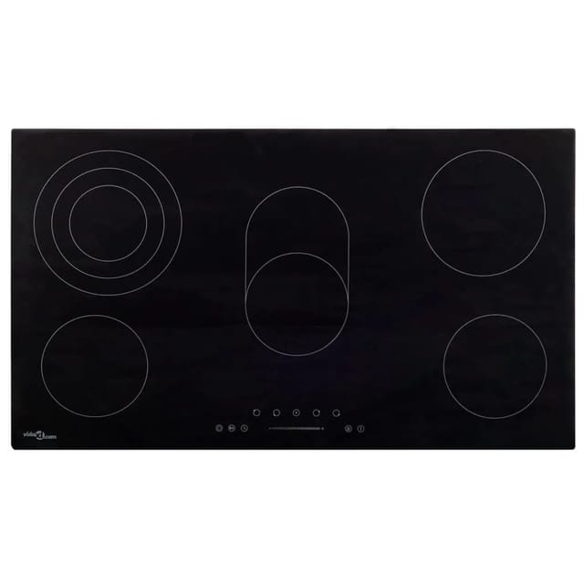 vidaXL Glaskeramik-Kochfeld mit 5 Platten Touch Control 77 cm 8500 W 51440