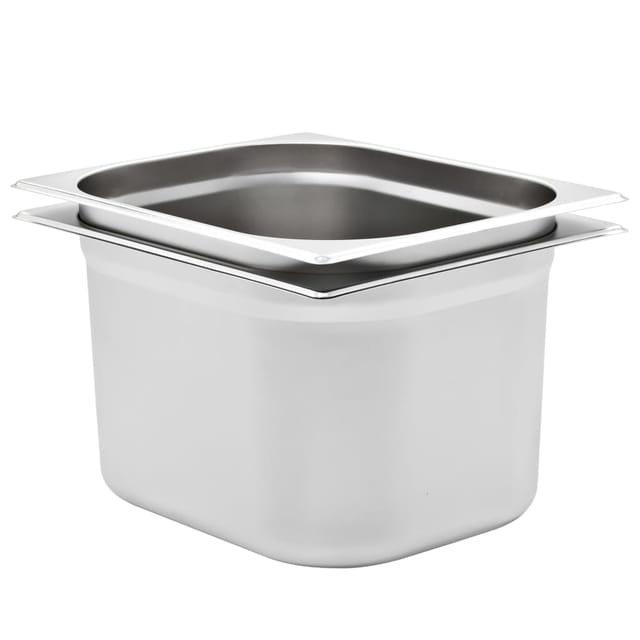 vidaXL Gastronormbehälter 2 Stk GN 1/2 200 mm Edelstahl 50890