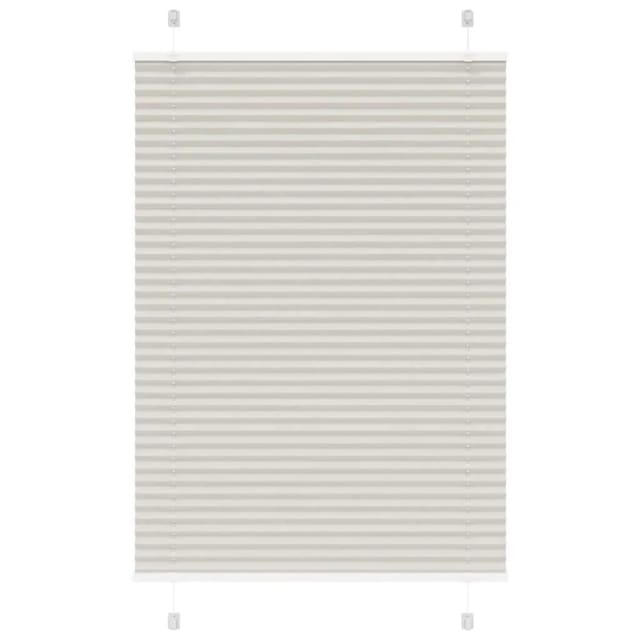 vidaXL Plissee Hellgrau 95x100 cm Stoffbreite 94,4 cm Polyester 4015329
