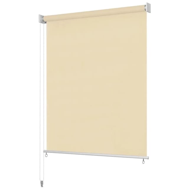 vidaXL Außenrollo 140 x 230 cm Cremeweiß 43451