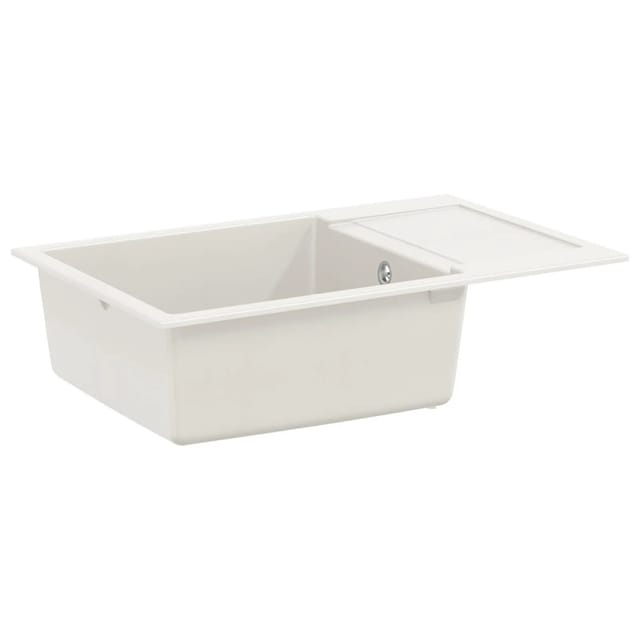 vidaXL Waschbecken Weiß 780 x 500 mm 80% Quarz und 20% Harz 42028403