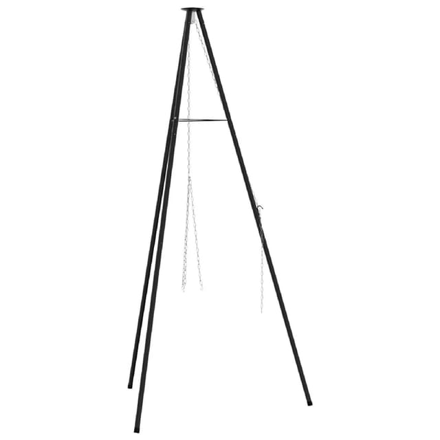 vidaXL Lagerfeuer Stativ Schwarz 92 x 92 x 151,5 cm Stahl 42010328