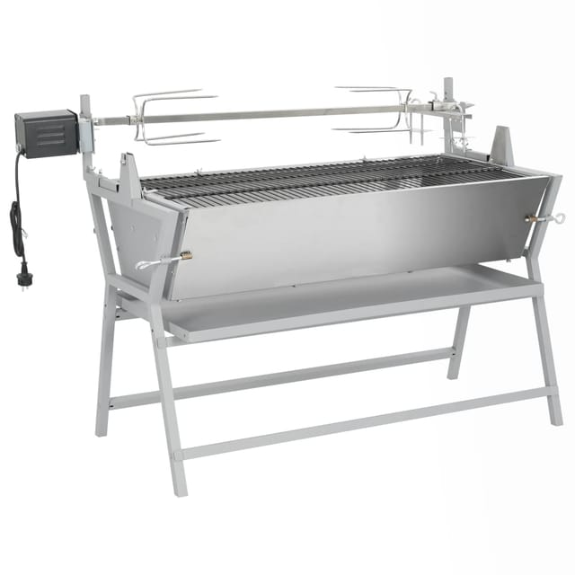 vidaXL BBQ Grill mit Drehspieß Eisen und Edelstahl 41349
