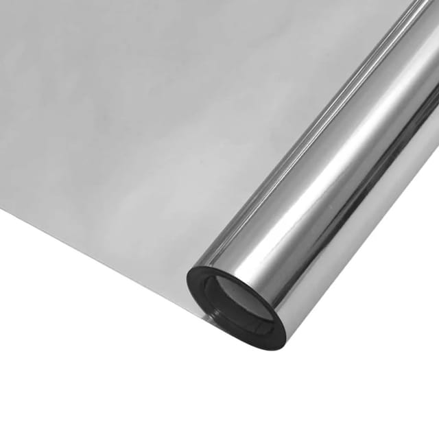 vidaXL Statische Reflektierende Solarfensterfolie Silber 45 x 2000 cm 3394728