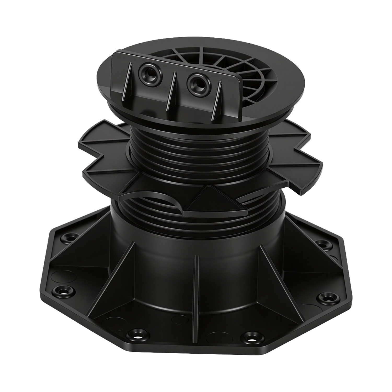 Randaco Soporte Regulable Para Terraza Madera Composite 75-145 Mm Superficie Mate 0-5% Pendiente 30 Piezas