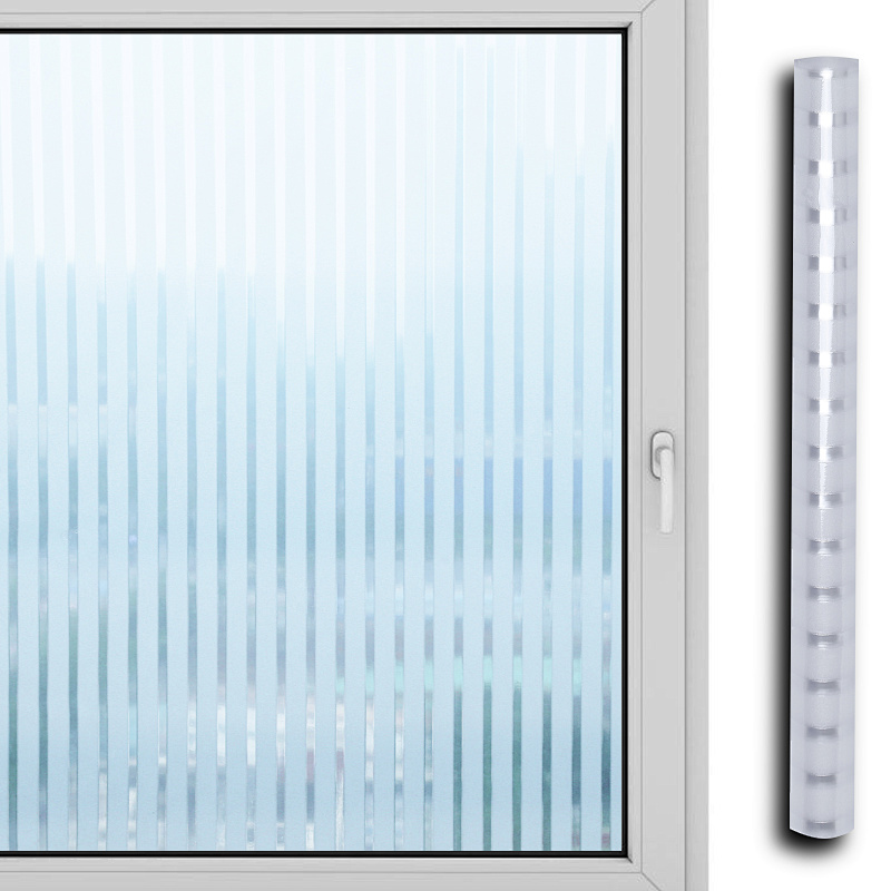 Randaco Lámina Para Ventana Electrostática Decorativa Opaca Anti Miradas Uv, Tiras, 60 X 200 Cm, 2 Unidades
