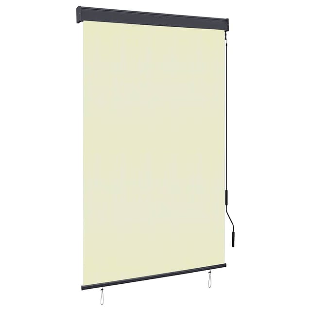 vidaXL Außenrollo 120 x 250 cm Cremeweiß 145965
