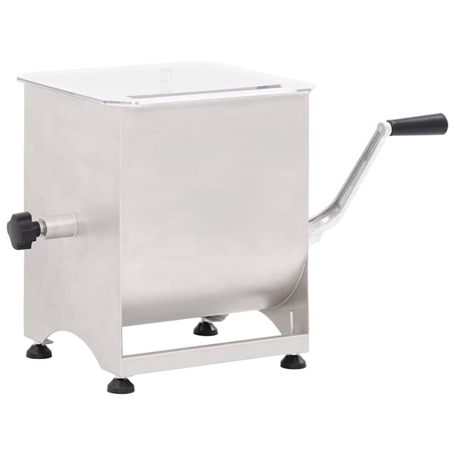 vidaXL Fleischmischer mit Getriebe Silbern Edelstahl 50960