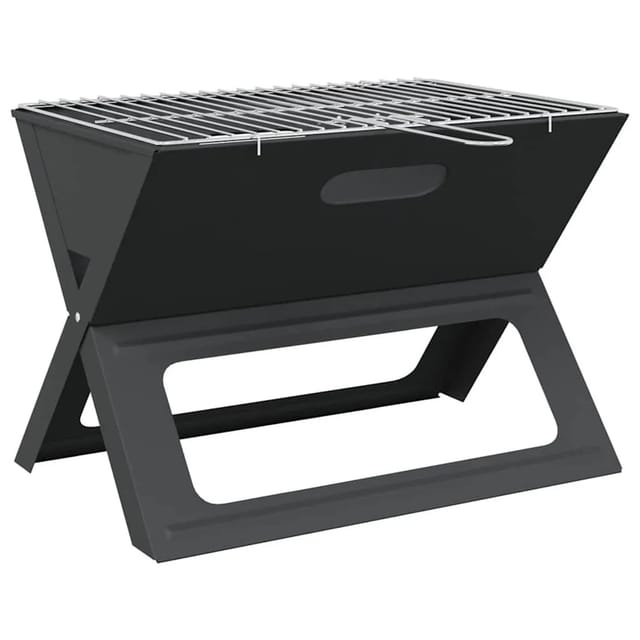vidaXL Outdoor Grill Schwarz 46 x 31 x 31 cm Stahl 42004185