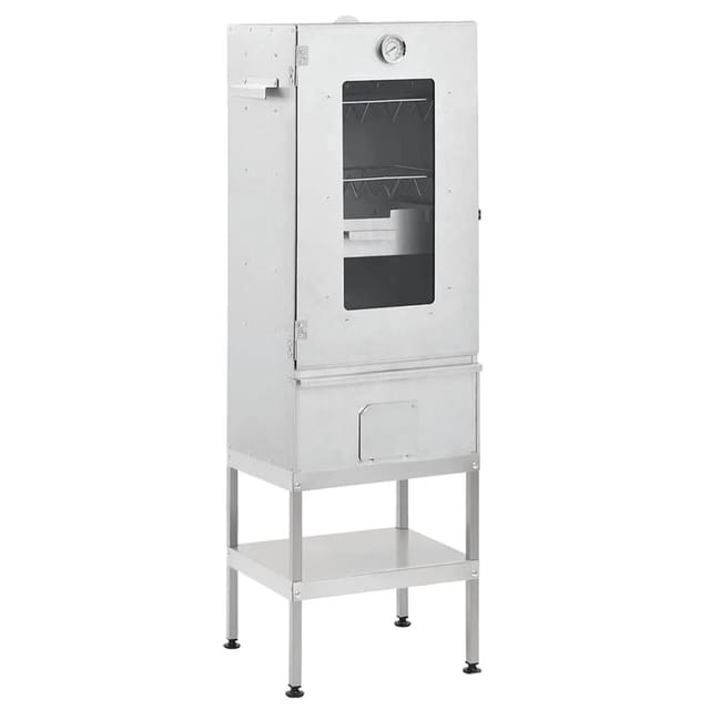 vidaXL Räucherofen mit Tisch Verzinkter Stahl 3187616