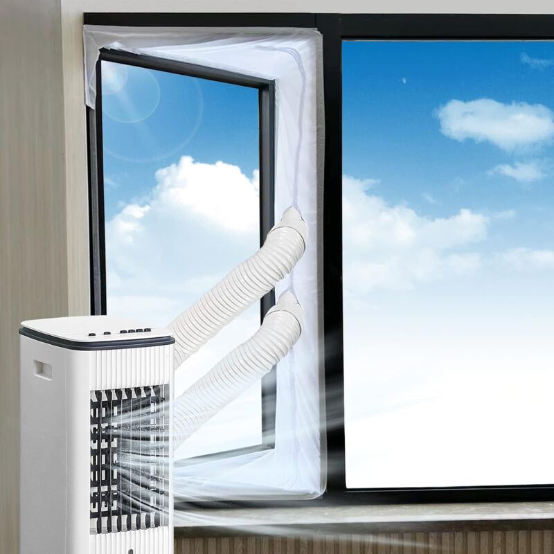 M Langes Dichtungsset Für Mobile Klimageräte, 90t Wasserdichtes Polyester, Einfache Montage Ohne Bohren, Kompatibel Mit Drehkippfenstern