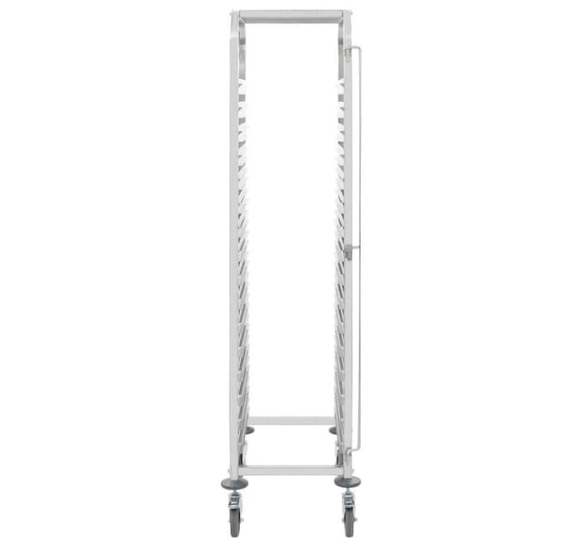 vidaXL Tablettwagen für 16 Tabletts 38x55x163 cm Edelstahl 50920