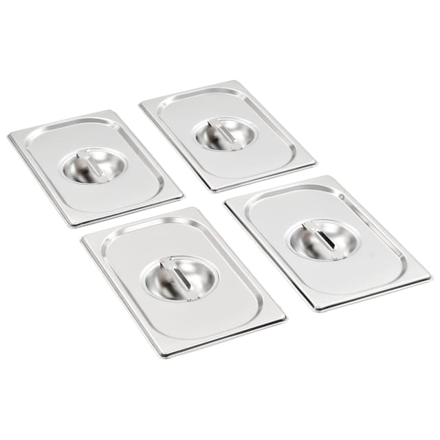 vidaXL Deckel für GN 1/4 Behälter 4 Stk Edelstahl 50905