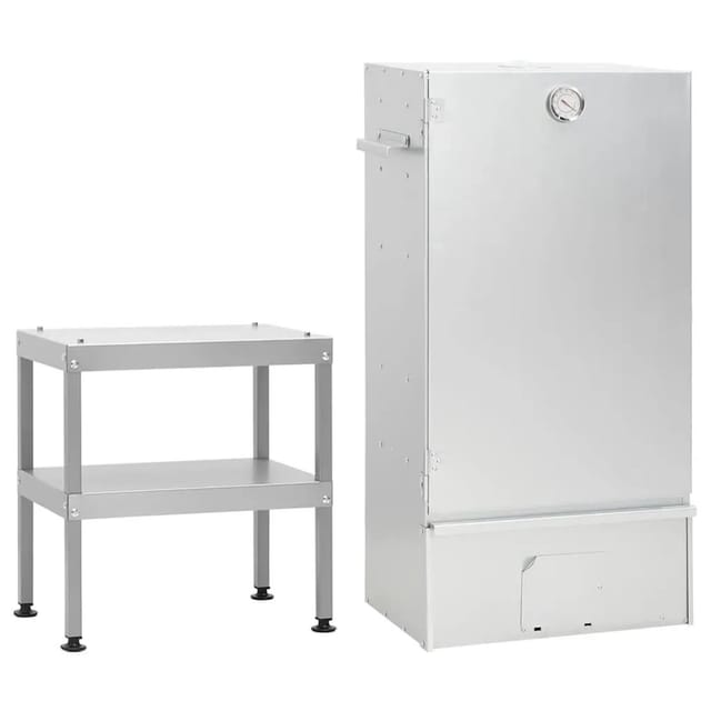 vidaXL Räucherofen mit Tisch Verzinkter Stahl 3187618