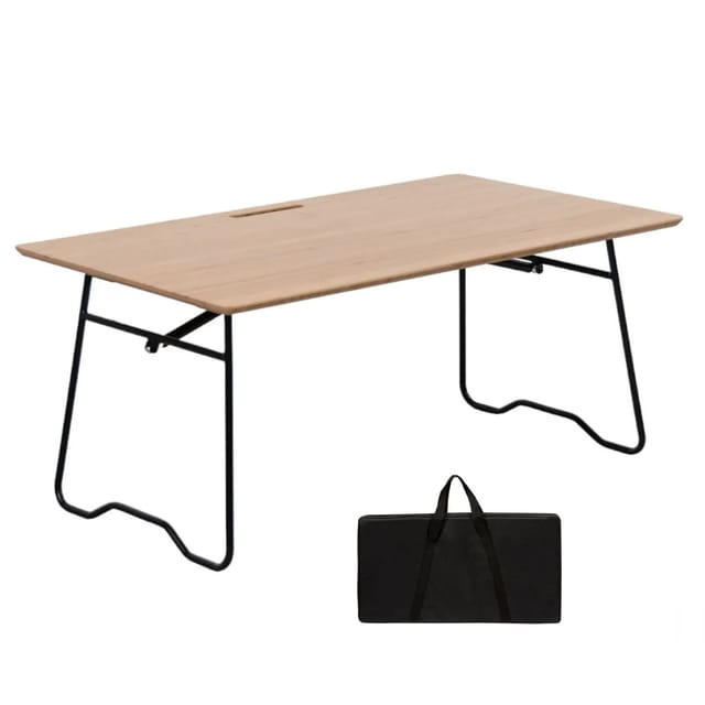 osoltus Campingtisch Low Blavand Bambus 78 x 45 cm Gasdruckfeder