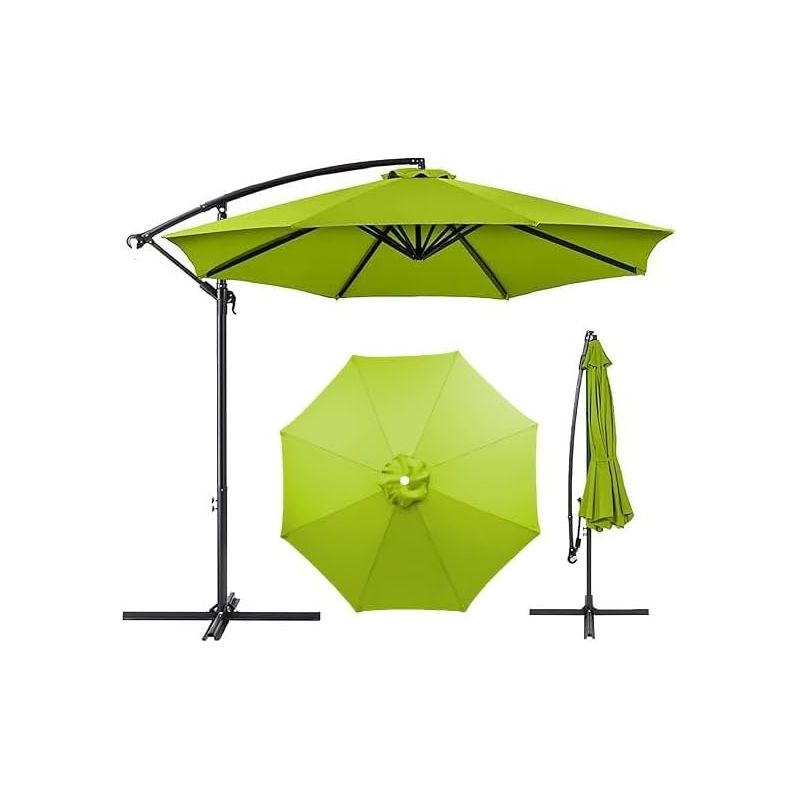 Ersatz-sonnenschirmbezug, 7ft/9ft/10ft Gartenabdeckung, Waschbarer Terrassenüberdachung (rot, 9ft 8 Rippen) (grün, 10ft 6 Rippen)