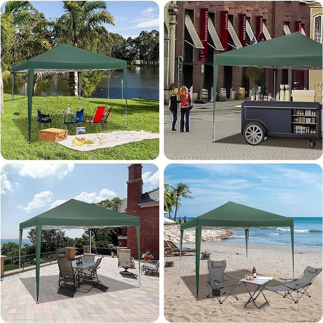 WOLTU Pavillon Pop-Up Wasserdichter Sonnenschutz 3 x 3 m Grün