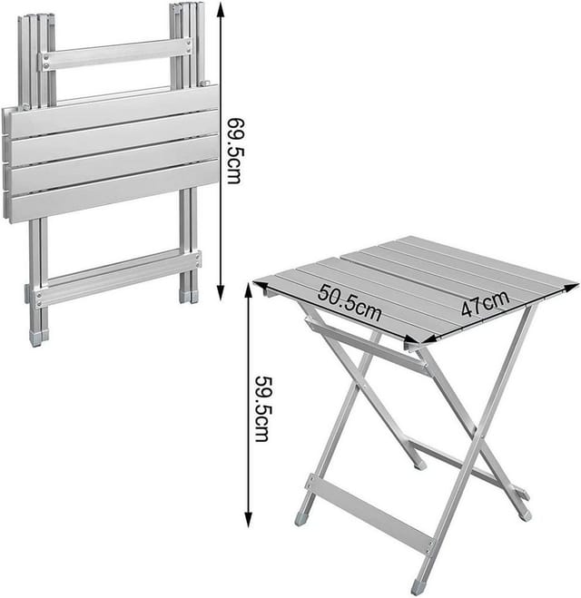 WOLTU Klapptisch Campingtisch Gartentisch Klappbar Aluminium Silber