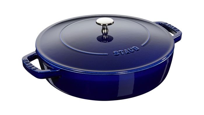 Staub Schmorpfanne Chistera, 28 Cm | Rund | Gusseisen | Dunkelblau (40511-476-0)