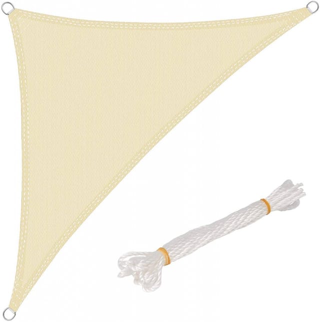 WOLTU Sonnensegel Sonnenschutz HDPE Windschutz UV Schutz Creme 2,5x2,5x3,5 m