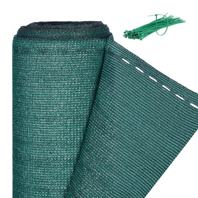 Relaxdays Zaunblende HDPE-Gewebe Dunkelgrün UV-stabilisiert 1,2 m x 20 m