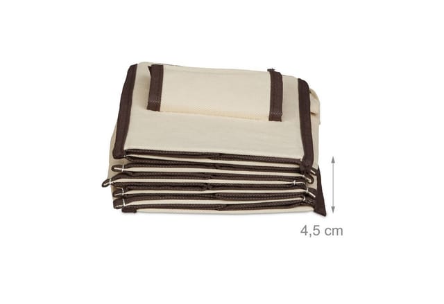Relaxdays Hängeregal für Kleiderschrank Vlies Beige Faltbar 82 cm x 14,5 cm x 30 cm