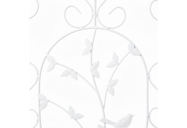 Relaxdays Rankhilfe Metall Weiß Freistehend 2er-Pack 116 cm x 35 cm x 15 cm