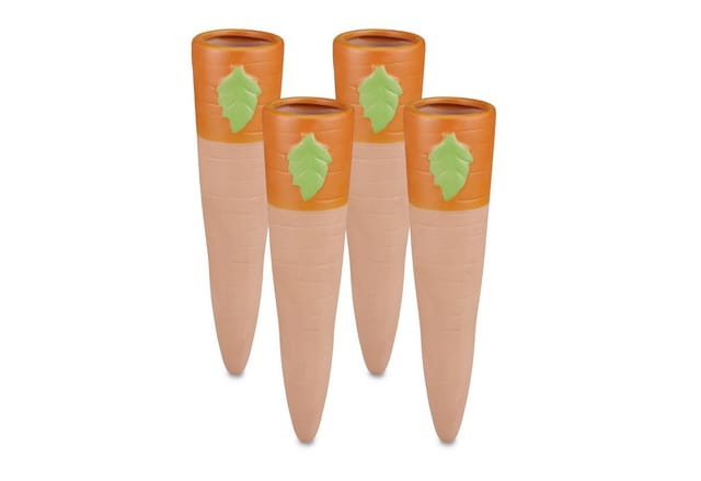 Relaxdays Tonspitzen 4er Set Keramik Terrakotta 23 cm x 6 cm