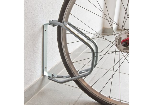Relaxdays Fahrradständer 4er Set Stahl Silber Schwenkbar 32,5 cm x 9 cm x 29,5 cm 0,8 kg