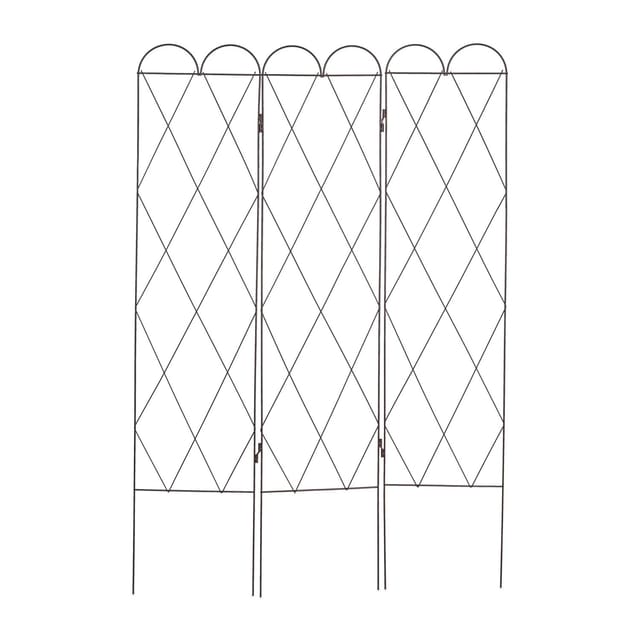 Relaxdays Rankgitter Stahl Rotbraun 3-teilig 162,5 cm x 109 cm x 1 cm 2,8 kg