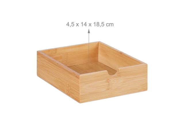 Relaxdays Schreibtischorganizer Bambus MDF Weiß Natur mit 4 Schubladen 14 cm x 33 cm x 21 cm 2,4 kg