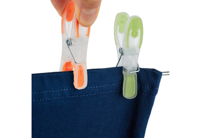 Relaxdays Wäscheklammern 75er Set Kunststoff Bunt Soft-Grip 7 cm x 3 cm x 2 cm