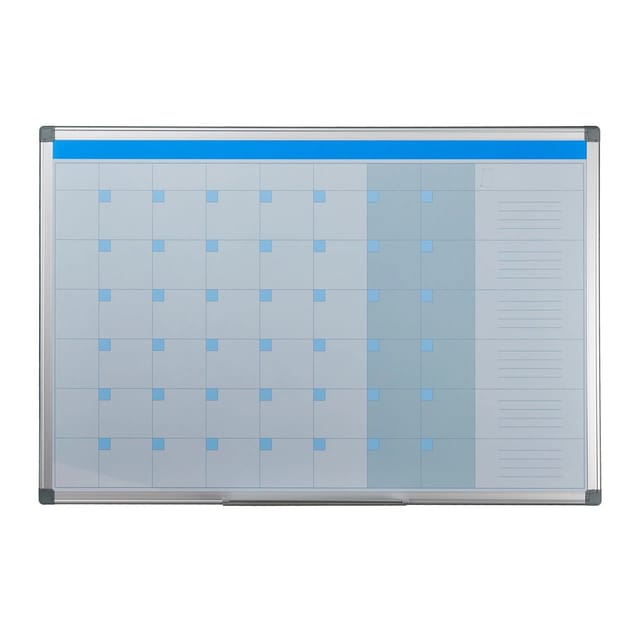 Relaxdays Whiteboard Planer Eisen Weiß Magnetisch Abwischbar 60 cm x 90 cm x 5 cm 2,1 kg
