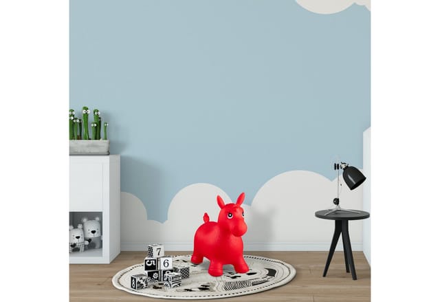 Relaxdays Hüpftier Pferd Kunststoff Rot BPA-frei 48 cm x 26 cm x 58 cm 1,3 kg