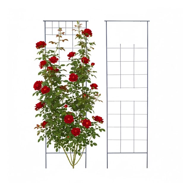 Relaxdays Rankgitter 2er Set Stahl Schwarz Wetterfest 193 cm x 58 cm x 1 cm