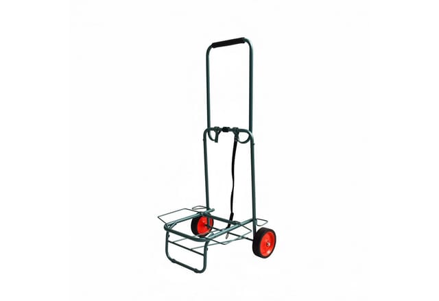Relaxdays Transportwagen Stahl Grün Klappbar 100 cm x 44 cm x 34 cm