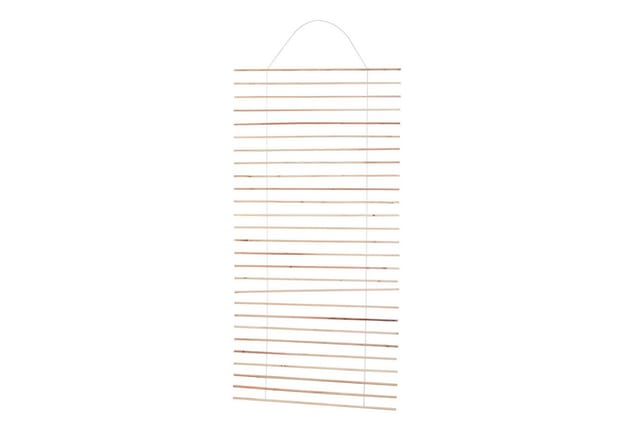 Relaxdays Wandspalier Tannenholz Natur Weiß Sichtschutz 200 cm x 100 cm